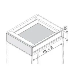 Bočna stranica LEGRABOX "N" 66,5mm / Bijela