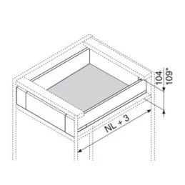 Bočna stranica LEGRABOX "M" 90,5mm / Bijela