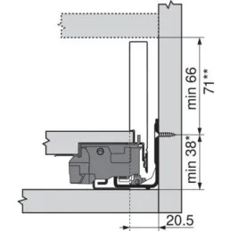 Bočna stranica LEGRABOX "M" 90,5mm / Crna