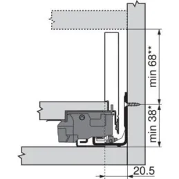 Bočna stranica LEGRABOX "M" 90,5mm / Siva