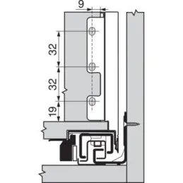 Bočna stranica LEGRABOX "K" 128,5mm / Bijela