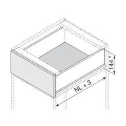Bočna stranica LEGRABOX "K" 128,5mm / Crna