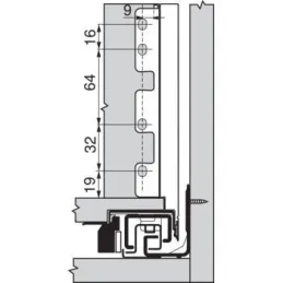 Bočna ploča LEGRABOX "C" 177mm / Crna