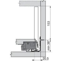 Bočna ploča LEGRABOX "C" 177mm / Crna