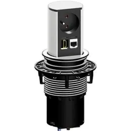 Izvlačna električna utičnica Elevator OFFICE HDMI / Brušeni aluminij