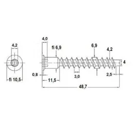 Konfirmat 7x70 Cink / 100kom