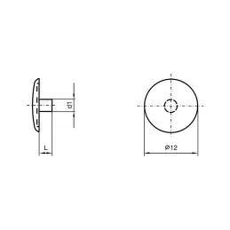 Pokrov za potvrdni vijak Crna / 100 kom