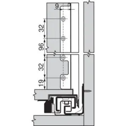 Bočna strana LEGRABOX "F" 241mm / Crna