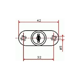 Centralna brava CC20N/19/600, niklovana