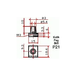 Centralna brava CC20N/19/600, niklovana