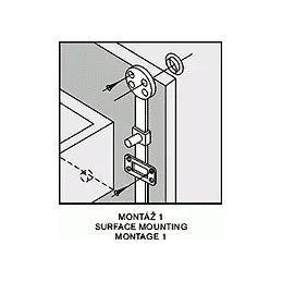 Središnji bočni zasun CB20/19/500 nikliran