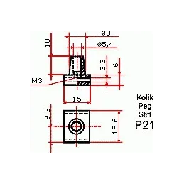 Središnji bočni zasun CB20/19/500 nikliran