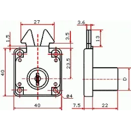 Niklovani zatvarač rolete R50N/19
