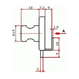 Brava za jedno staklo JS60N/21 niklena