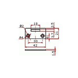Brava za jedno staklo JS60N/21 niklena