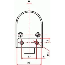 Brava za jedno staklo JS60N/21 niklena
