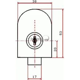 Brava za jedno staklo JS60N/21 zlatna
