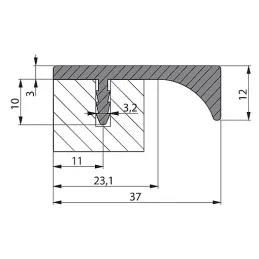 Ručka CLAUDIA / Nehrđajući čelik