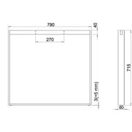 Noga stolne konstrukcije Frame Q 800 / siva