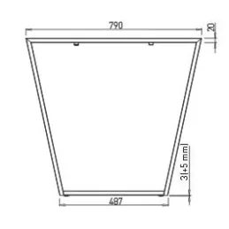 Noga stolne konstrukcije U-LEG / siva