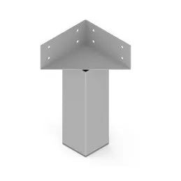 Noga za krevet SILK 80 CUBO / siva