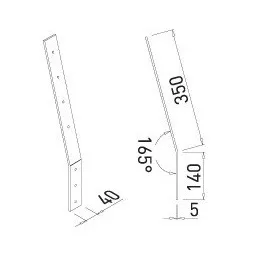 Nosilac naslona za ruku SILK / siva