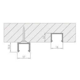 Aluminijski profil LL-04 za LED rasvjetu s poklopcem