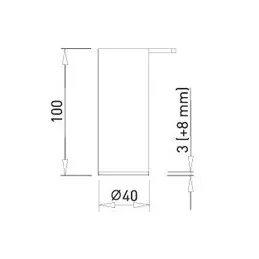 Namještajna noga OPTIC 40 / siva