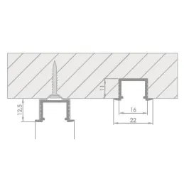 Aluminijska letva LL-05 za LED rasvjetu s poklopcem