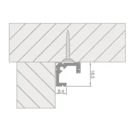 Aluminijski kutni profil LL-07 za LED rasvjetu s pokrovom