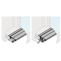 Aluminijska traka za rub LL-08 za LED rasvjetu s poklopcem