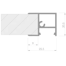 Aluminijska letvica LL-16 za LED rasvjetu u ormaru