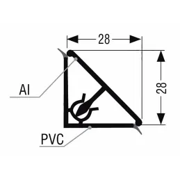 Tesna traka L220 Aluminij prirodne boje