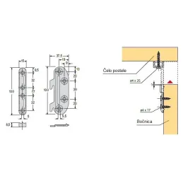 Vezni konektori za krevet 100 / set