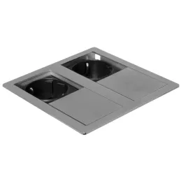 Električna utičnica VersaHit 2 x 230V FRENCH / Neorđajeni čelik