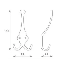 Vješalica rustikalna ORIO XL / Starinski mesing
