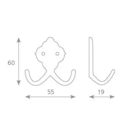 Garderobni stalak rustic ORIO / Starinska mesinga