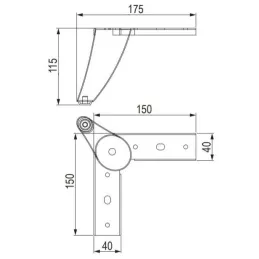 Namještajna nožica NN55 / Sjajni krom