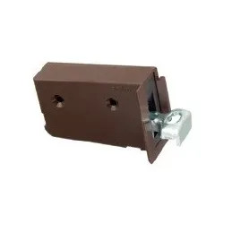 Okov za vješanje ormarića na tračnicu - smeđa / par