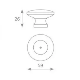 Drvena drška SOLA / Plava