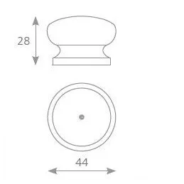 Drvena ručka KLANE lakirana / Buk