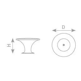 Ručka VIAGGIO gumb / Žuta patina /WS/