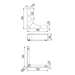 Namještajna noga NN51 / Crni sjajni nikal