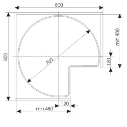 Karusel 3/4 - Arena Classic - 700 mm / Bijela