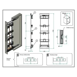 Stalak za hranu za čistila 841/R - 150 mm