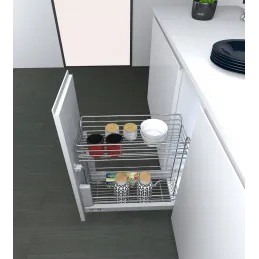 Izvlačna košara s prigušivačem INOXA HETTICH - 1102 / krom