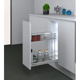 Izvlačna košara s prigušivačem INOXA HETTICH - 1102 / krom