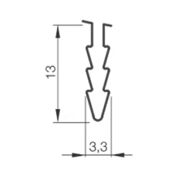 Profil za ručke za frezanje DENVER / Aluminij