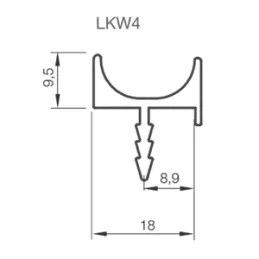 Profil za ručke za frezanje DENVER / Aluminij