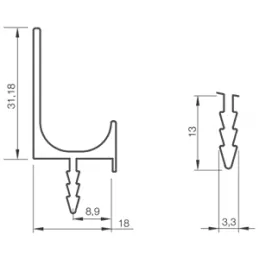 Ručka profila za glodanje VEGAS / Aluminij